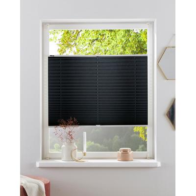 Plissee MY HOME "DAHRA - in Crush-Optik" Gr. 5, grau (anthrazit), B:80cm H:130cm, Obermaterial: 100% Polyester, Plissees, Fixmaß, Bestseller mit über 5500 4,5-Sterne-Bewertungen, Klemmträger Image