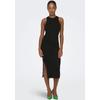 Jerseykleid ONLY "ONLBELFAST S/L MIDI DRESS JRS NOOS", Damen, Gr. XS (34), N-Gr, schwarz, Jersey, Obermaterial: 97% Baumwolle, 3% Elasthan, unifarben, modisch, figurbetont, Rundhals, ohne Ärmel, Kleider