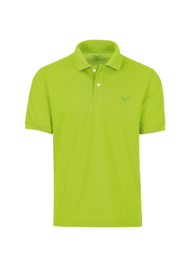 Poloshirt TRIGEMA "TRIGEMA Poloshirt DELUXE Piqué", Kinder, Gr. 116, gelb (lemon), 100% Baumwolle, Shirts Image