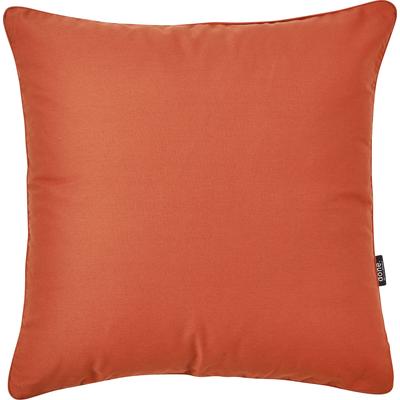 Dekokissen DONE. "Uni", rot (rostrot, unifarben), B:65cm L:65cm, Baumwolle, Dekokissen_Sitzkissen_Kissenhüllen, unifarben, Reißverschluss, Kissenhüle ohne Füllung, 1 Stück Image