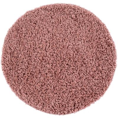 Hochflor-Teppich PACO HOME "Twister 500" Gr. 10, pink, H:44mm Ø:160cm, Kunstfaser, Teppiche, Uni Hochflor Shaggy mit hoher Fadendichte Image