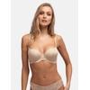 Push-up-BH DORINA "Claire", Damen, Gr. 80, Cup A, beige (natur), Spitze, Obermaterial: 84% Polyamid, 16% Elasthan, unifarben, feminin, BHs, für maximales Volumen, extra dicke Kissen, 3/4 Cup