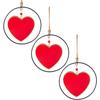 Dekohänger CREATIV DECO "Weihnachtsdeko rot", rot, H:20,00cm T:1,00cm Ø:20,00cm, Holzwerkstoff, Dekohänger, mit Metallring und Emaille-Lackierung