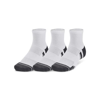 Sportsocken UNDER ARMOUR "UA PERFORMANCE TECH 3PK QTR", Herren, Gr. M, weiß, weiß, jet gray, Obermaterial: 98% Polyester, 2% Elasthan, Socken Image