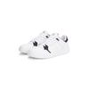 Sneaker TOMMY HILFIGER "TH BASKET CORE LITE LTH MIX", Herren, Gr. 44, bunt (weiß, dunkelblau), Leder, Lederimitat, sportlich, Schuhe, Freizeitschuh, Halbschuh, Schnürschuh mit Logoschriftzug