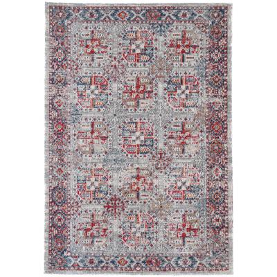 Teppich CARPETFINE "Mahal", grau (hellgrau), B:120cm H:3mm L:170cm, Polypropylen (PP), Teppiche, Orient Vintage Look, Wohnzimer Image