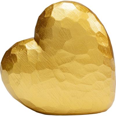 Dekoobjekt KARE DESIGN "Deko Objekt Heart 14cm", gold (goldfarben), B:14cm H:14cm T:6,5cm, Polyresin, Dekofiguren Image