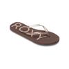 Sandale ROXY "Viva Sparkle", Gr. 7(37), grau (taupe), Obermaterial: 98% Synthetikmaterial, 2% Metall / Futter: 100% Synthetikmaterial / Außensohle: 100% Moosgummi, Schuhe