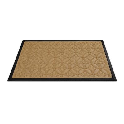 Fußmatte WECON HOME "Midnight Mosaic", honig beige, B:60cm H:4mm L:90cm, Polyester, Teppiche, pflegeleicht, rutschfest, Ornamente, Innen & Außen, Schmutzfangmatte Image