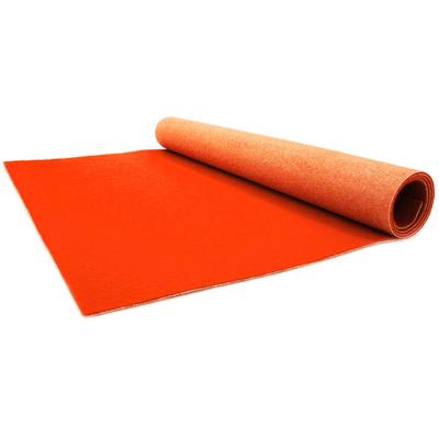 Läufer "PODIUM, Made in Belgium", orange, B:100cm H:2,6mm L:400cm, Polypropylen (PP), PRIMAFLOR-IDEEN IN TEXTIL, Teppiche, Breite 100 cm, robuster Nadelfilz, Uni-Farben Image