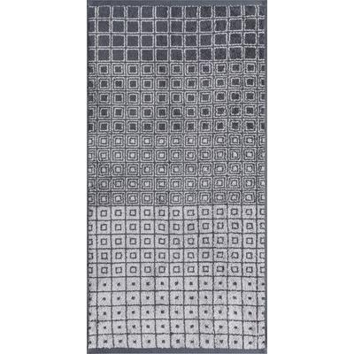 Handtuch EGERIA "Kaya", grau (stone grau), B:50cm L:100cm, Jacquard-Walkfrottier, Obermaterial: 100% Baumwolle, Handtücher (Packung), graphisches Dessin, 100% Baumwolle Image
