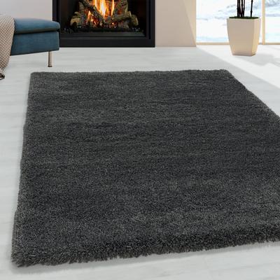 Hochflor-Teppich AYYILDIZ TEPPICHE "FLUFFY 3500", grau, B:60cm H:50mm L:110cm, Polypropylen (PP), Teppiche, Langflor, Shaggy, uni, robust, auch in rund erhältlich, Wohnzimmer Image
