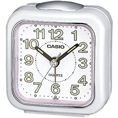 Quarzwecker CASIO "TQ-142-1EF", weiß, Wecker, Wecker, Reisewecker, Leuchtzeiger, Leuchtziffern, Schlafzimmer