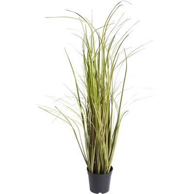 Kunstgras BOTANIC-HAUS "Grasarrangement Arusha", bunt (grün, hellbraun), B:35cm H:75cm T:35cm Ø:35cm, Kunststoff, Kunstpflanzen