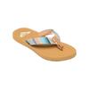 Zehentrenner ROXY "Porto", Gr. 7(37), blau (blau depths), Obermaterial: 90% synthetisches Raphia, 10% Polyester / Futter: 100% Polyester / Außensohle: 100% TPR, Schuhe
