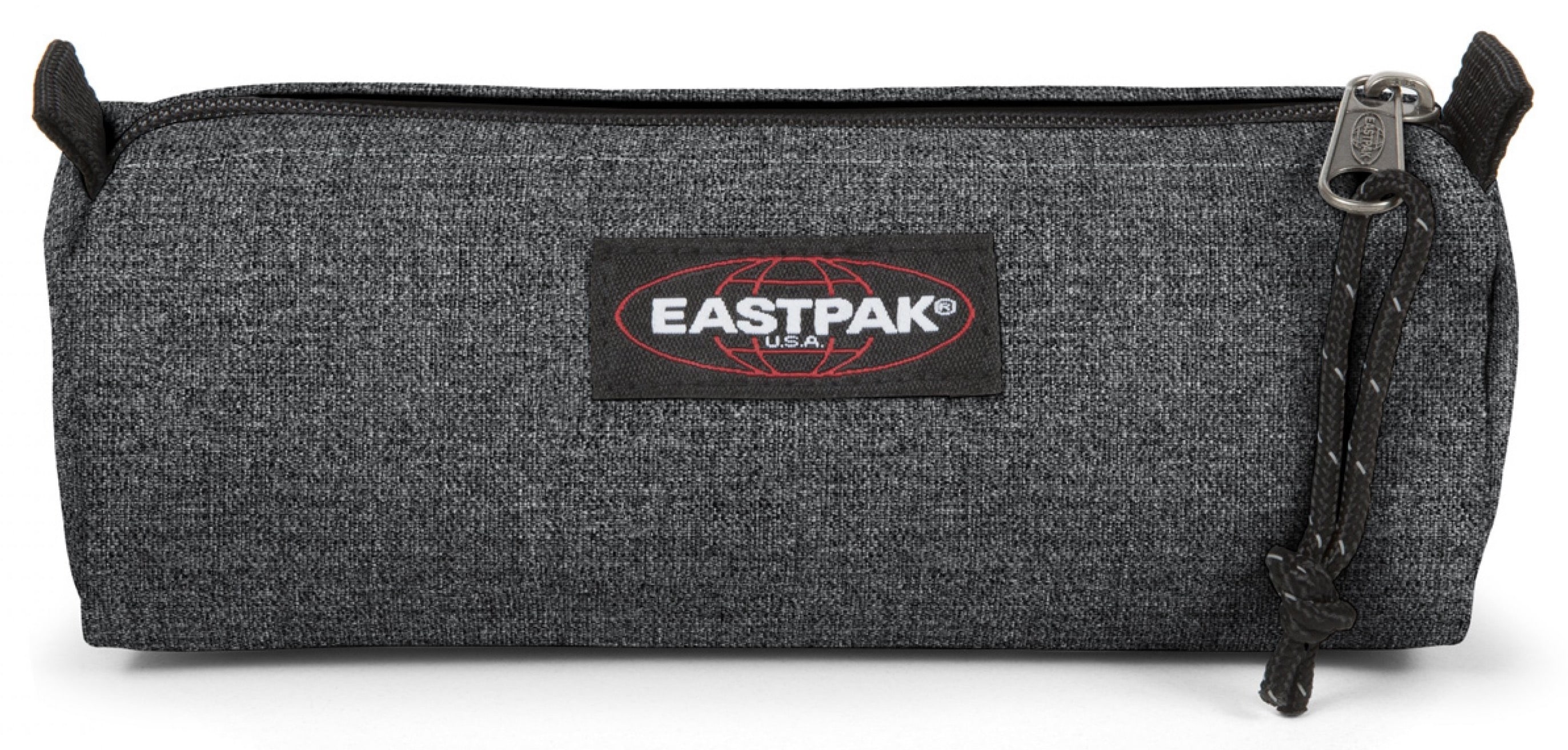 Schreibgeräteetui EASTPAK "BENCHMARK SINGLE", Kinder, schwarz (schwarz denim), Polyester, Schreibgeräteetuis, mit Label vorne