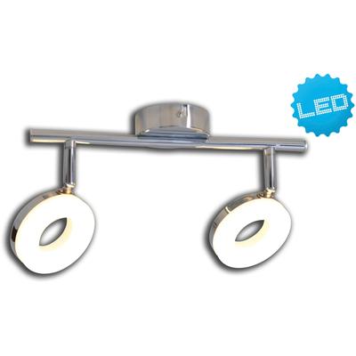 NÄVE Deckenleuchte "LED 2er Wand-u. Deckenspot", grau (chrom), H: 18,50cm, Lampen, lichtrichtung einstellbar, LED Deckenstrahler Image