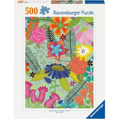 Puzzle RAVENSBURGER "Blumenjungle", bunt, Puzzles, KinderB:36cm H:49cm, Pappe, Motiv, Made in Germany, B:36cm H:49cm Image