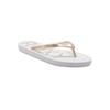 Sandale ROXY "Viva Sparkle", Gr. 6(36), weiß (weiß, champagne), Obermaterial: 98% Synthetikmaterial, 2% Metall / Futter: 100% Synthetikmaterial / Außensohle: 100% Moosgummi, Schuhe