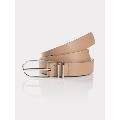 Ledergürtel TOM TAILOR, Damen, Gr. 100, grau (taupe), Rindsleder, unifarben, casual,klassisch, Gürtel, mit 2,5 cm Breite perfekt für sowohl Casual- als auch Business-Looks Image