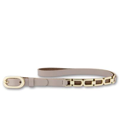 Ledergürtel BERND GÖTZ, Damen, Gr. 90, grau (helltaupe), Rindsleder, mehrfarbig, casual,modisch, Gürtel, mit stylischer Goldkettenverzierung Image