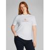 T-Shirt "PLUS SHADOW GRAPHIC REGULAR TEE", Damen, Gr. 5XL (50), weiß (brilliant weiß), Single Jersey, Obermaterial: 100% Baumwolle, CALVIN KLEIN JEANS PLUS, bedruckt, Basic, regular fit hüftlang, Rundhals, Kurzarm abgesteppt, Shirts, in großen Größen