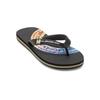Zehentrenner QUIKSILVER "Molokai Art", Gr. 11(28), schwarz-weiß (schwarz, weiß, schwarz), Obermaterial: Synthetikmaterial / Außensohle: Moosgummi, EVA, Schuhe