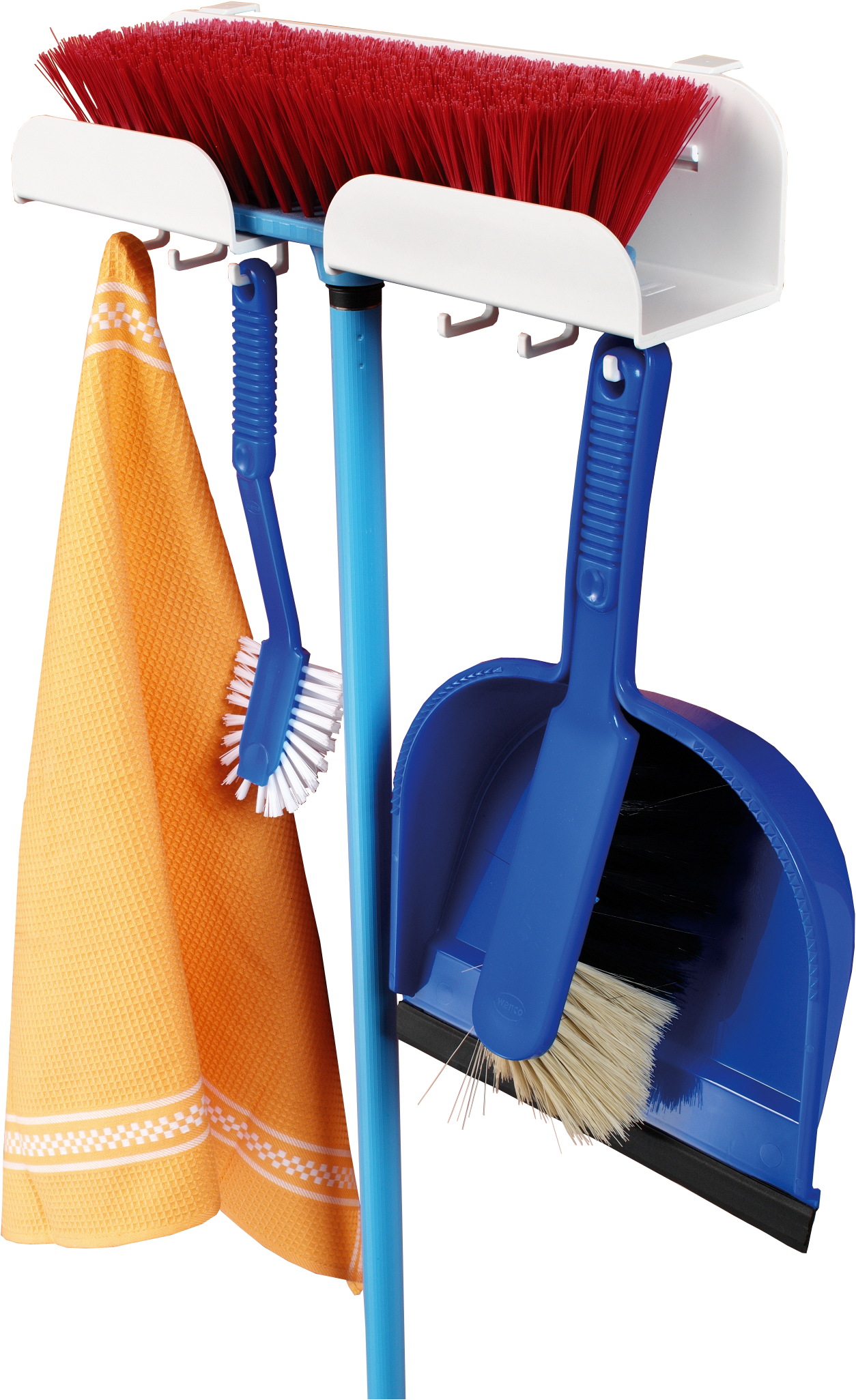 Türhaken RUCO, weiß, B:8cm H:9cm L:36cm, Kunststoff, Haken, Türhaken, Besenhalter für Tür und Wand, 2 Stück