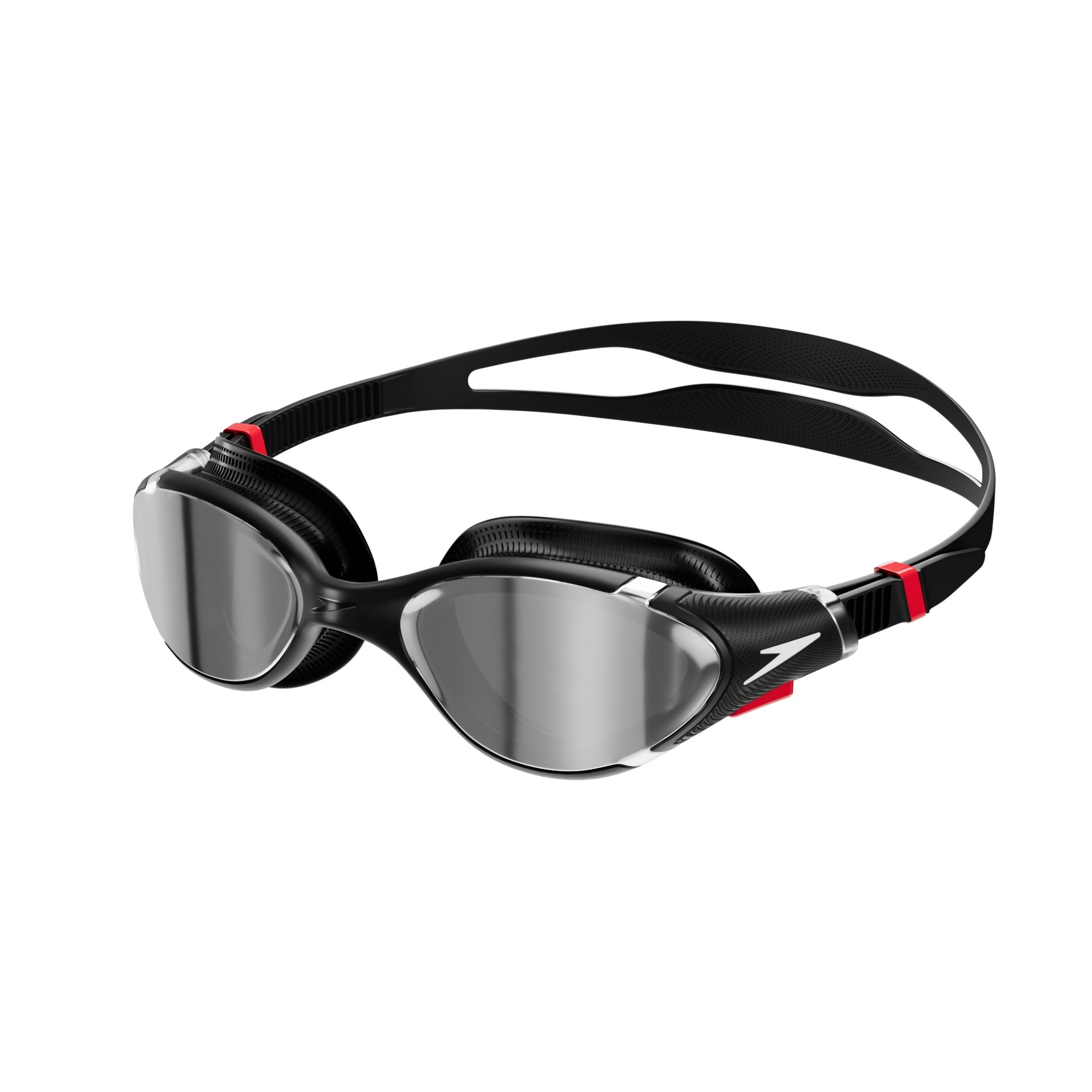 Schwimmbrille SPEEDO "Biofuse 2.0 Mirror", schwarz (schwarz, silber), Sportbrillen, Damen Image