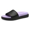 Pantolette TAMARIS, Damen, Gr. 37, schwarz (schwarz kombiniert), Lederimitat, casual, Schuhe, Plateau, Sommerschuh, Schlappen mit kleinem Gummizug an der Bandage