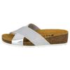 Pantolette LICO "Pantolette Bioline Prime", Gr. 39, silber (silberfarben), Synthetik, Schuhe