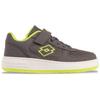 Sneaker LOTTO, Kinder, Gr. 32, dunkelgrau, fr.gelb, Synthetik, Kunstfaser, sportlich, Schuhe