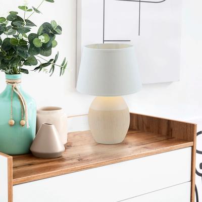 NÄVE Tischleuchte "Talia", weiß, Ø 20,00cm H: 31,00cm, Lampen, Keramikfuß, Textilschirm, Zuleitung 130 cm mit Kippschalter, E14 Image