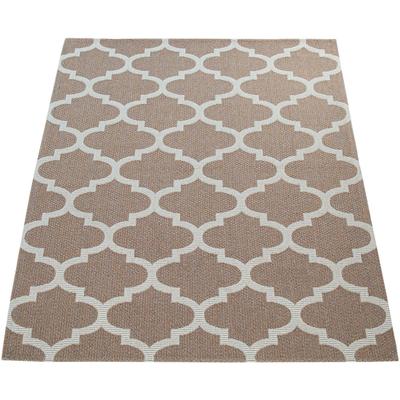 Teppich PACO HOME "Varadero 463", beige, B:60cm H:4mm L:100cm, Baumwolle, Polyester, Teppiche, 3D-Design, Kurzflor, Wohnzimmer Image