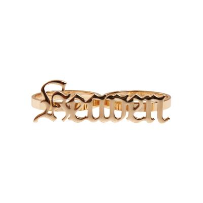 Ring-Set MISTERTEE "MisterTee Unisex Heaven Chunky Ring" Gr. L, gold, Fingerringe, Damen, L/XL, Baumwolle, Fingerring Image