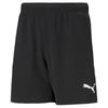 Trainingsshorts PUMA "TEAMRISE SHORT JR", Kinder, Gr. 164, N-Gr, schwarz-weiß (puma schwarz, puma weiß), Netz, Obermaterial: 100% Polyester, unifarben, sportlich, regular fit kniefrei, Hosen
