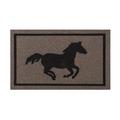 Fußmatte WECON HOME "Champion", grau (grau,schwarz), B:40cm H:18mm L:60cm, Kokos, Teppiche, rutschfest, robust, innen, Außenbereiche überdacht, schwer
