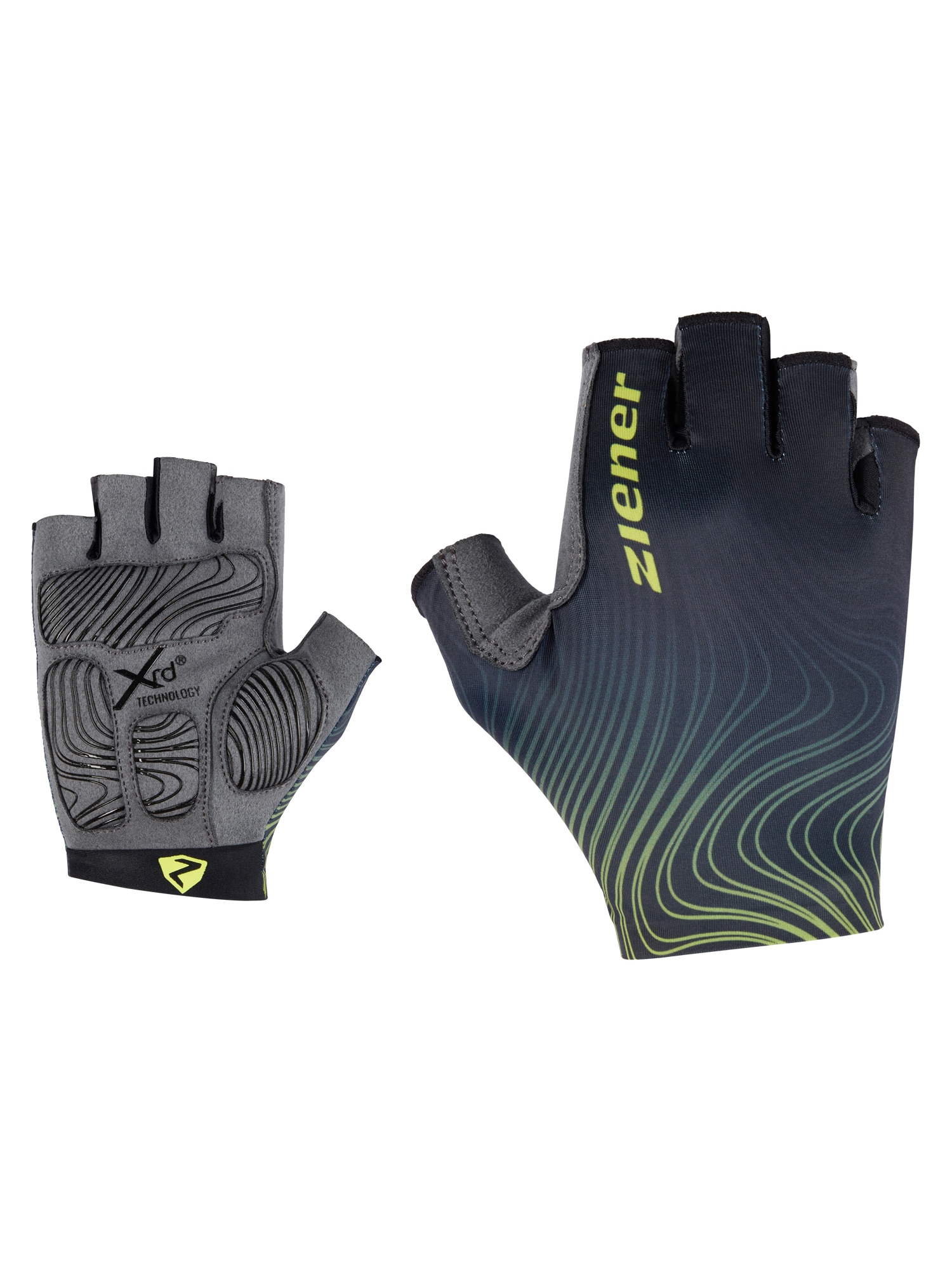 Fahrradhandschuhe ZIENER "CLEM-Z", Damen, Gr. 6, schwarz (schwarz.bitter lemon), Materialmix, Handschuhe Image