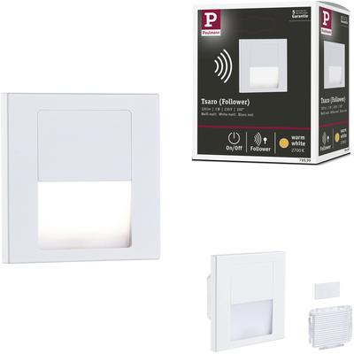 PAULMANN LED Einbauleuchte "LED Wandeinbauleuchte Tsaro eckig 80x36mm", weiß, 1 flammig, H: 8,0cm,, Lampen Image