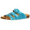 Pantolette LICO "Pantolette Bioline Leave", Gr. 40, blau, Synthetik, Schuhe