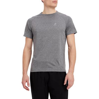 T-Shirt ENERGETICS "He.-T-Shirt Martin SS M", Herren, Gr. L, melange, anthrazit, Piquu00e9, Obermaterial: 100% Polyester, unifarben, sportlich, Rundhals, Kurzarm Raglanärmel eingefasste Kante, Shirts Image
