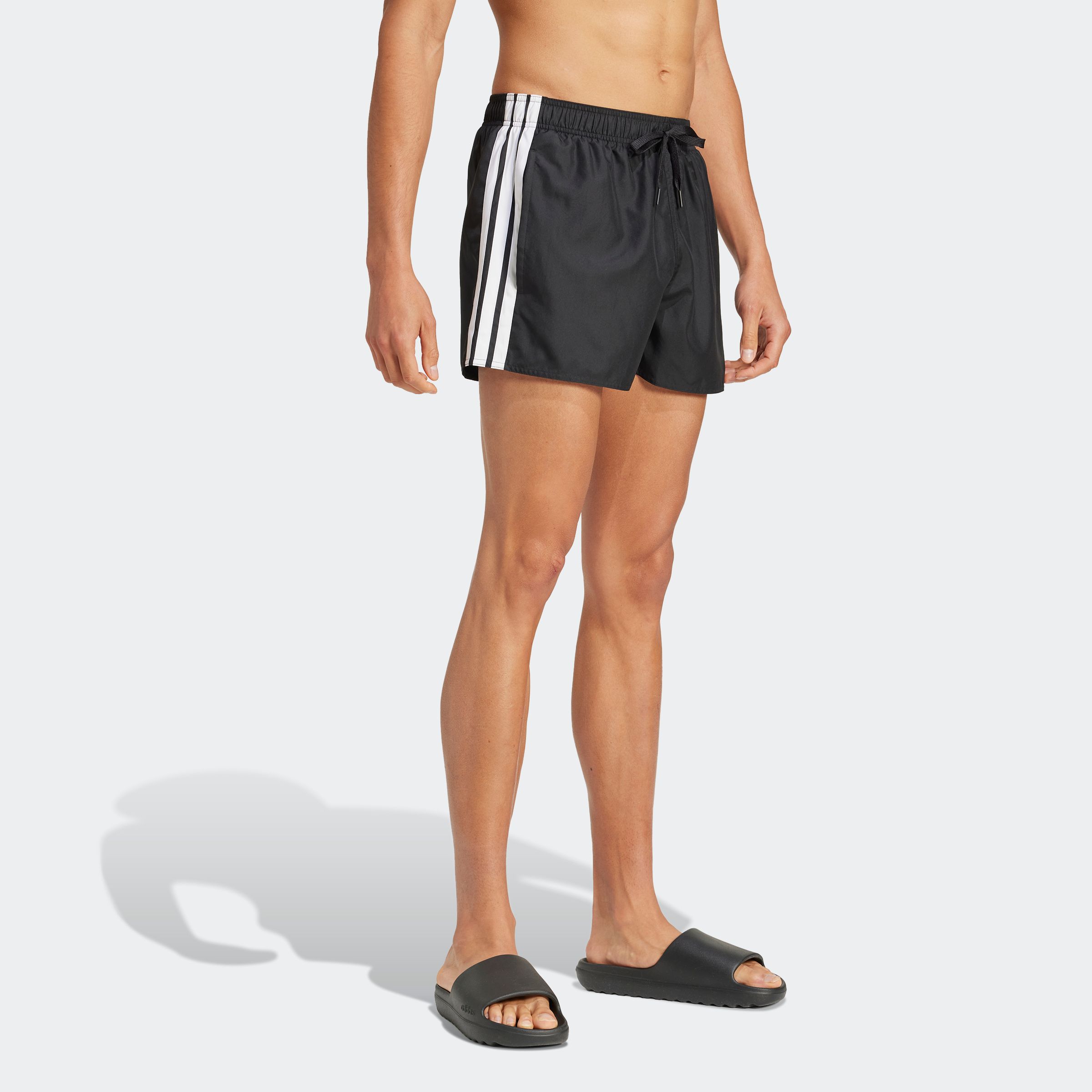 Badeshorts ADIDAS PERFORMANCE "3S BLD SH 3IN", Herren, Gr. 3XL, N-Gr, schwarz-weiß (schwarz, weiß), gewirkt, Obermaterial: 100% Polyester, Badehosen Image