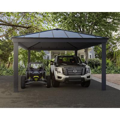 Doppelcarport PALRAM - CANOPIA "Colorado", grau (anthrazit), H: 200cm, Carports, 100% UV-geschützt