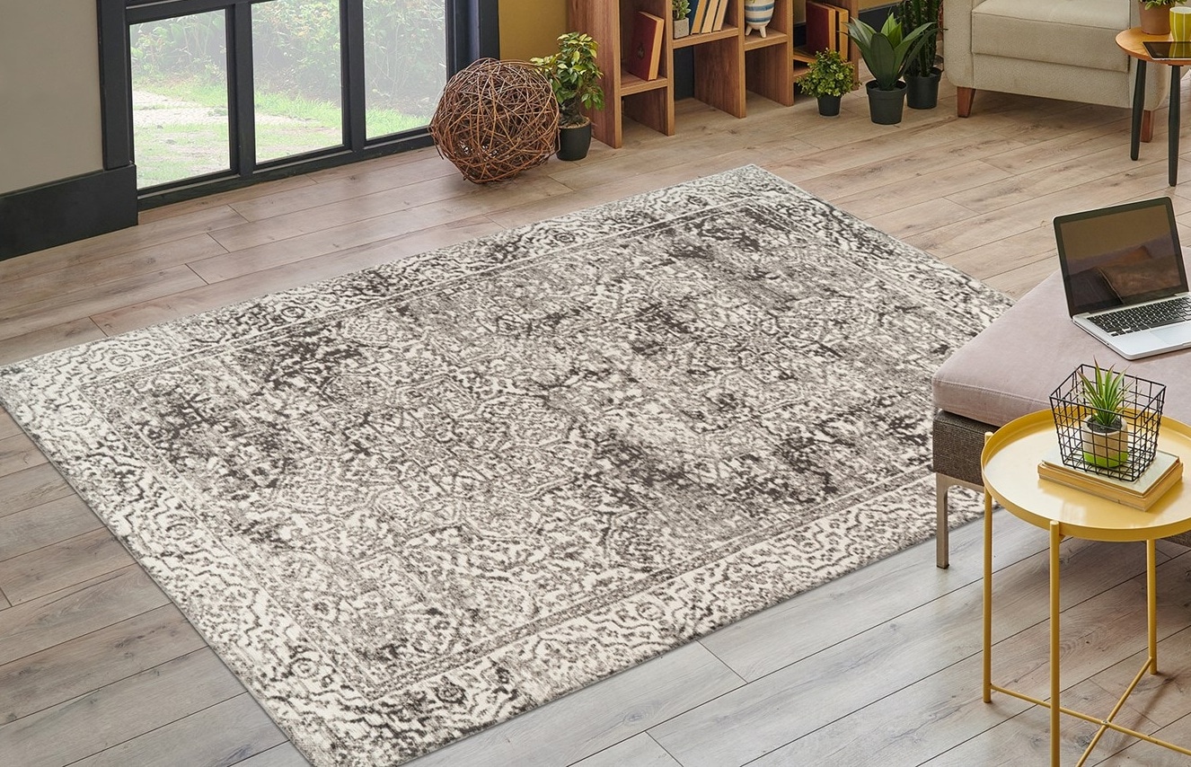 Teppich KAYOOM "Davio 200", grau, B:80cm H:13mm L:150cm, Polyester, Teppiche Image