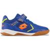 Hallenschuh LOTTO, Kinder, Gr. 28, blau, fr.orange, Synthetik, Kunstfaser, mehrfarbig, sportlich, Schuhe, - mit nichtfärbender Sohle