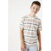 T-Shirt GARCIA, Jungen, Gr. 176, weiß (sanftes weiß), Jersey, Obermaterial: 100% Baumwolle, gestreift, casual, regular fit taillenbedeckt, Rundhals, Kurzarm gerader Abschluss, Shirts, mit Brust Print for BOYS
