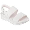 Sandale SKECHERS "ARCH FIT FOOTSTEPS-SUNNY DAYS", Damen, Gr. 40, weiß, Synthetik, unifarben, casual, Schuhe, Plateau Sandale, Sommerschuh mit Klettverschluss, Topseller