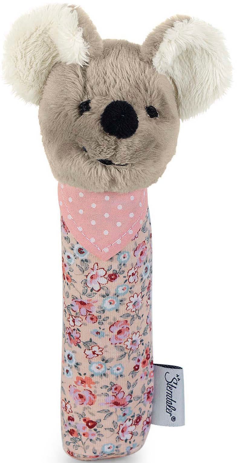 Greifspielzeug STERNTALER "Mabel", grau (grau, rosa), Greifspielzeug, KinderH:17cm, Polyester, Baumwolle, Polycotton, mit Quietsche, H:17cm Image