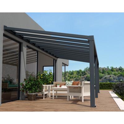 Terrassendach PALRAM - CANOPIA "Stockholm Alu Terrassenüberdachung", grau, B:805cm T:331cm, Aluminium, Polycarbonat (PC), Terrassenüberdachungen, einfache DIY Montage Image
