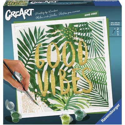 Malen nach Zahlen RAVENSBURGER "CreArt, Good Vibes", bunt, Malvorlagen, KinderB:20cm H:20cm, Made in Europe, B:20cm H:20cm Image